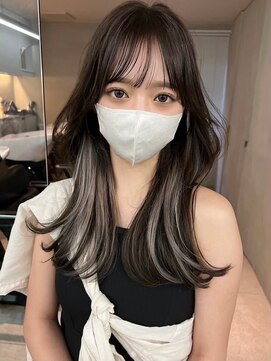 サイン 表参道(SIGN) 美髪エアリーロングピンクブラウン切りっぱなしボブハイライト