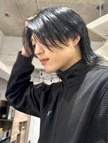 メンズウルフ×ブルーブラック
