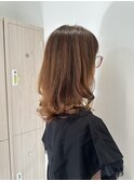 大人可愛いミディアム/コテ巻きパーマ/20代30代40代