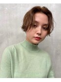 刈り上げボブショートボブマロンベージュアプリコットオレンジ