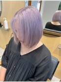 ラベンダーハイトーンボブレイヤーロングケアブリーチ渋谷駅