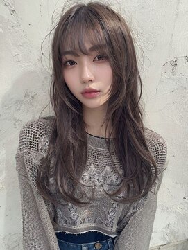 オリンテ バイ レシッド 表参道(orente by rcid) 大人顔周り似合わせカット韓国風フェミニンロングメルティカラー