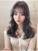 髪質改善顔まわりレイヤーカット酸熱ストレートワイドバング