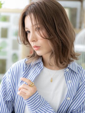 カバーヘア ブリス 川口(COVER HAIR bliss) ■かきあげバングくびれヘアウルフカット401★川口20代30代40代