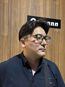 オスマン 御茶ノ水神保町店(Osmann) フェザーパーマグレーブルーカラー刈り上げショートバング