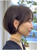 静岡ショートボブハイライト髪質改善ママさんショート
