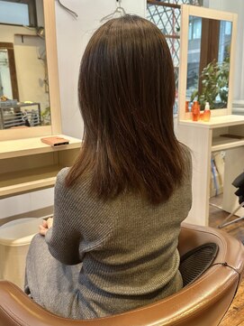 白髪染め白髪ぼかし大人かわいいミディアムショートボブ40代50代