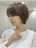 分け目なし前髪ありショート40代50代［＃渋谷駅］#26