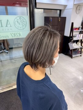 アイズ 本厚木(AIZU) シャドールーツ　バレイヤージュ　グレージュ