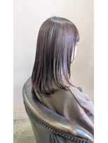 アズヘアー ラペ 三日市店(A'z hair LAPAIX)&nbsp;ピンクベージュ × 内巻きミディ