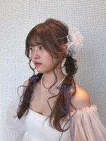 ナンバーエイト(number eight)&nbsp;編み込みアップスタイルブライダルヘア成人式ヘアセット