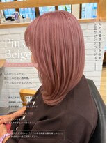 アース 若葉台店(EARTH)&nbsp;ピンクベージュカラー｜柔らかな透明感とツヤを楽しむ大人カラー