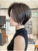 40代50代60代小顔前下がりショート絶壁解消 松