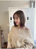 15. 内巻きミディアム/ブラウンカラー/デザインカラー