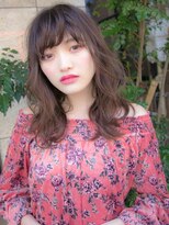 ルティア(Lutia) ゆるふわウェーブ ピンクブラウン エレガント