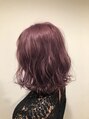 オーブ ヘアー マリア 西町店(AUBE HAIR maria)&nbsp;2回ブリーチ×スモーキーピンク