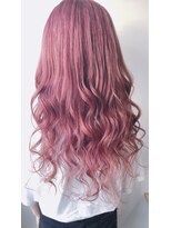 ラビス クローバー(Lovis clover) ピーチピンク 大人かわいい ボブ 前髪