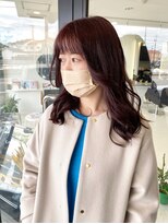 エンリッチヘア(enrich hair)&nbsp;ミディアムスタイル　ピンクベージュ　髪質改善トリートメント