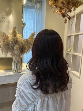 アンド ラ ブランシュ(&.La Blanche) ショコラベージュ/ベビーバング/ミディアムヘア/トリートメント