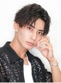 センターパート 王道ツイストスパイラルパーマ