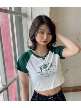 ラファンジュ ヘアー クレオ(Rohange hair Creo) 【Creo】外ハネカールボブ/韓国ヘア