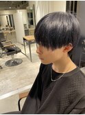 似合わせカットおしゃれショートダークブルーマッシュ