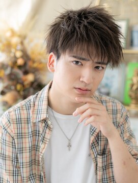 カバーヘア イヴ 戸頭店(COVER HAIR EVE) グレージュカラー韓国風ツーブロックショートa戸頭10代20代30代