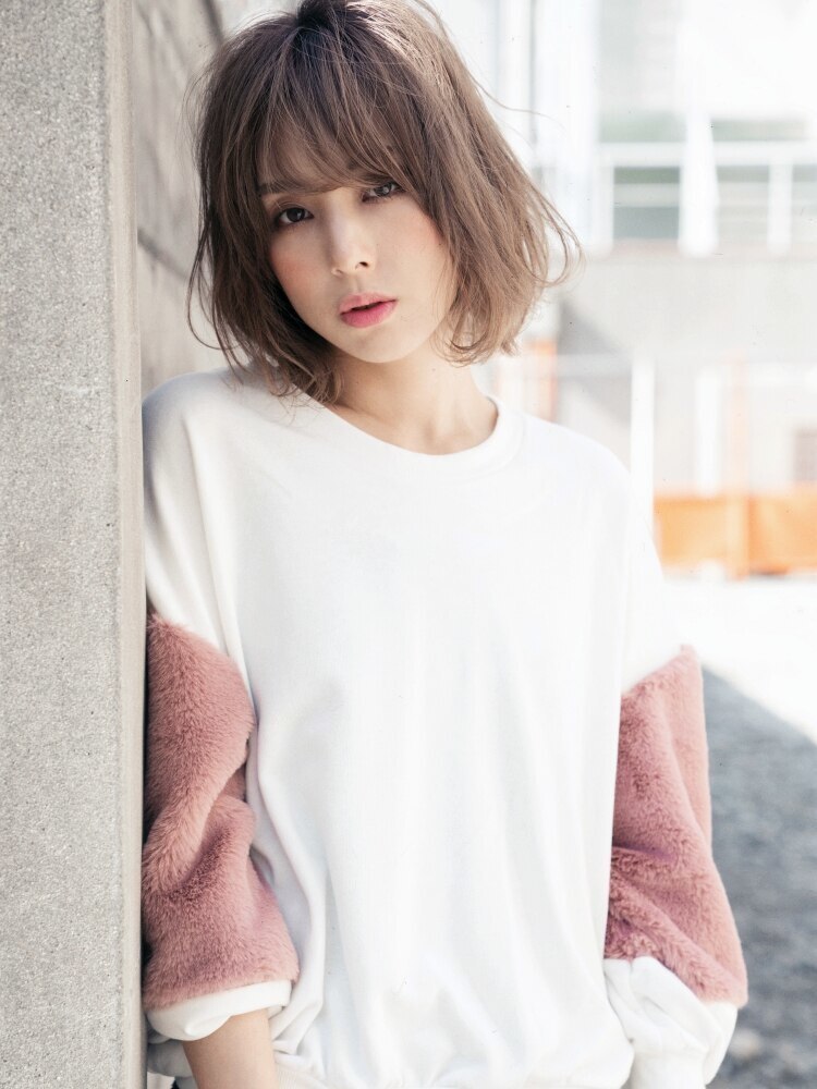 【アミノ酸ヘアケアTr付】カット+リタッチカラー\5400