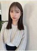 まろやか冬カラー×シースルーバング