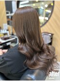 アッシュ系カラーで艶感透明感UP