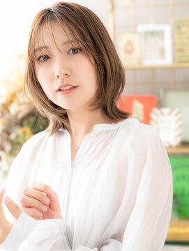 カバーヘア イヴ 戸頭店(COVER HAIR EVE) シースルーバング外ハネ韓国風ハッシュカットc4戸頭20代30代40代