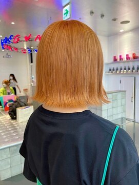 マジコ 下北沢本店(Magico) ボブ/オレンジベージュカラー/ブリーチ/ダブルカラー/下北沢