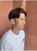 宮崎／ハイライト／メンズカット／センターパート