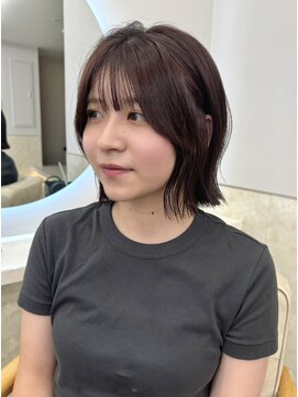 サンド 鹿児島中央(sand) @ayumi.sand くびれボブ　ピンクブラウン