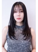 ミディアムレイヤー/20代30代大人かわいい/オリーブグレージュ