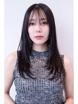 エースハバナ 渋谷(1 HAVANA) ミディアムレイヤー/20代30代大人かわいい/オリーブグレージュ