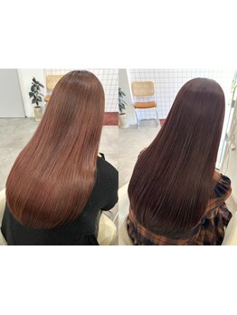 縮毛矯正や傷まない髪質改善ストレートでさらつやな美しい髪を実現…＊