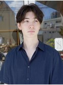 刈り上げなしメンズセンターパートニュアンスパーマ【眞下秋歩】