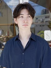 ネロ ヘアサロン 渋谷(NERO HAIR SALON) 刈り上げなしメンズセンターパートニュアンスパーマ【眞下秋歩】
