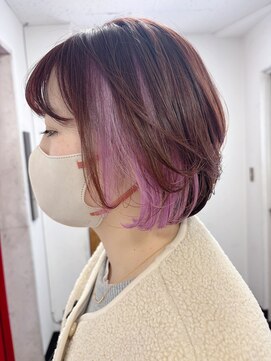 ジェナ(Jena) イヤリングカラー　ピンクパープル