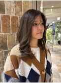 30代40代50代前髪ありひし形シルエットミディアムレイヤー