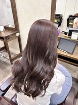 アンドカオマワリカットファム(Fann.)&nbsp;ラベンダーブラウン×艶感ロング
