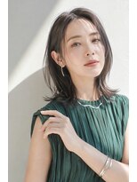 アッシュ 学芸大学店(Ash)&nbsp;外ハネボブ/大人女性/シアーグレージュ/髪質改善/白髪ぼかし