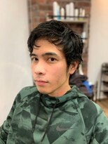 ヘアーアイスカルテット(HAIR ICI QUARTET)&nbsp;メンズ　×  ピンパーマ