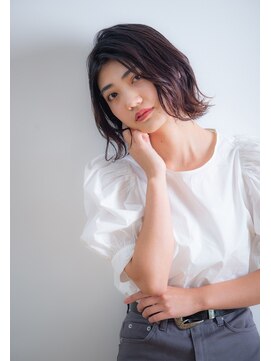 ユニックス Mark Is みなとみらい店(UNIX) 【UNIXみなとみらい】こなれ大人ボブ【カシスブラウン】