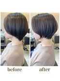 お客様before&after2/髪質改善/ショートボブ【岡本/芦屋/三宮】