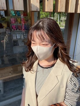 シプレ(cipre) 顔まわりレイヤーxグレージュ