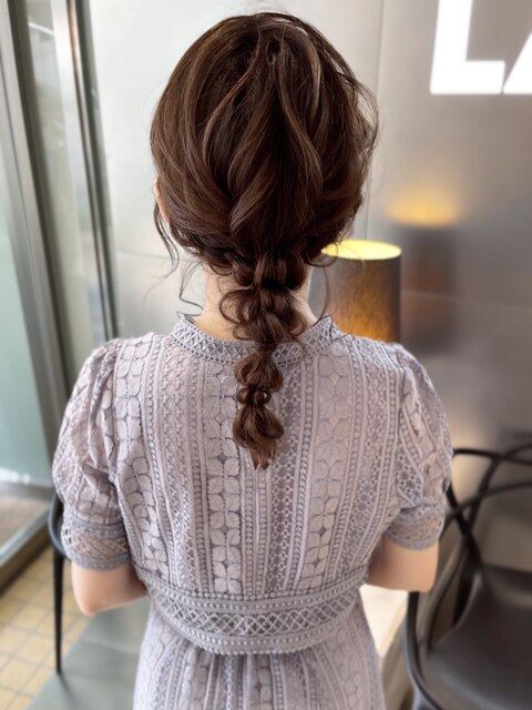 編みおろしヘアセット