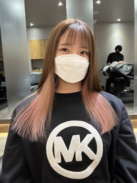 ロンド 表参道店(Lond) 表参道/インナーカラー/フェイスフレーミング/ピンクベージュ