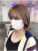 ダブルカラーミルクティーベージュカラーケアブリーチ韓国ヘア